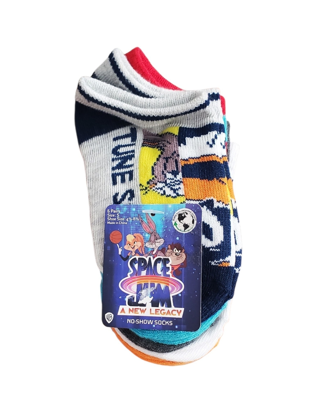Space Jam Kids' No-Show Socks - Multicolor (5-Pack)